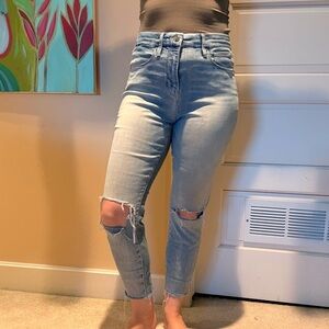 Good American Light Blue Distressed Women's Jeans